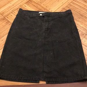 Distressed black denim skirt by Gap